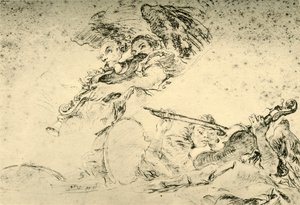 Angeli che suonano strumenti musicali, c1755, 1928 da Giovanni Battista Tiepolo
