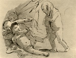 Cupido che spaventa altri bambini, c1757, 1928 da Giovanni Battista Tiepolo