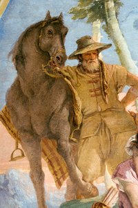 Dettaglio di un contadino, da Angelica che soccorre il ferito Medoro, dalla Stanza dell