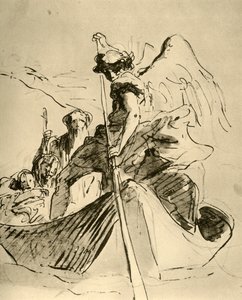 Fuga in Egitto, metà XVIII secolo, 1928 da Giovanni Battista Tiepolo