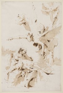 Agar e Ismaele nel deserto, c.1725 da Giovanni Battista Tiepolo