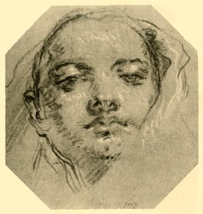 Testa di una donna, c1739-c1744, 1928 da Giovanni Battista Tiepolo