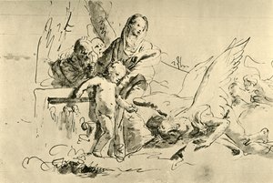 Sacra Famiglia e Angeli, metà del XVIII secolo, 1928 da Giovanni Battista Tiepolo