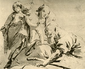 Sacra Famiglia, metà del XVIII secolo, 1928 da Giovanni Battista Tiepolo