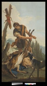Cacciatore con cervo, 1718 da Giovanni Battista Tiepolo
