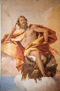 Giove il Tuonante con Aquila, dalla Stanza delle Divinità Olimpiche nella Foresteria, 1757 da Giovanni Battista Tiepolo