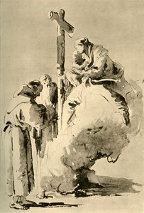 Madonna con due monaci santi, metà del XVIII secolo, 1928