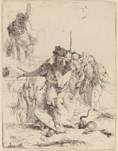 Mago e altri che osservano un serpente da Giovanni Battista Tiepolo