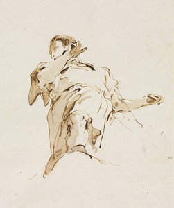 Figura maschile (?) vista dal basso da Giovanni Battista Tiepolo