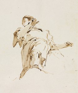 Figura maschile vista dal basso da Giovanni Battista Tiepolo