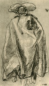 Uomo in un grande mantello visto da dietro, 1752, 1928 da Giovanni Battista Tiepolo