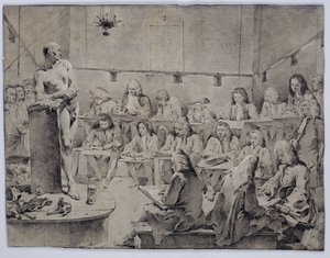 Accademia di Piazzetta: Artisti che disegnano un nudo da Giovanni Battista Tiepolo