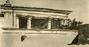 Sala delle colonne di una villa, 1757, 1928