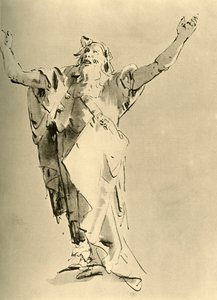 Profeta con le braccia alzate da Giovanni Battista Tiepolo