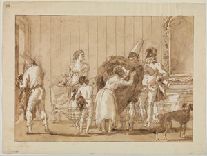 Punchinello come sarta, c.1800 da Giovanni Battista Tiepolo