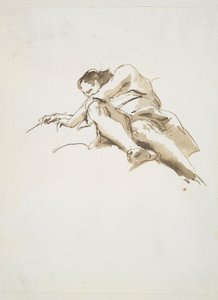 Figura maschile reclinata vista dal basso da Giovanni Battista Tiepolo