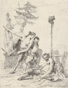 Famiglia di satiri Pan e la sua famiglia, dagli Scherzi da Giovanni Battista Tiepolo