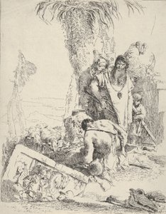 Pastore con due maghi, dagli Scherzi, ca. 1743-57 da Giovanni Battista Tiepolo
