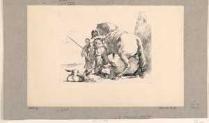 Soldato con Cavallo e Stalliere, dai Vari Capricci da Giovanni Battista Tiepolo