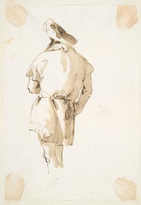 Figura maschile in piedi vista da dietro da Giovanni Battista Tiepolo