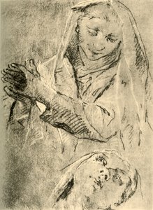 Studi di una Madonna, metà XVIII secolo, 1928 da Giovanni Battista Tiepolo