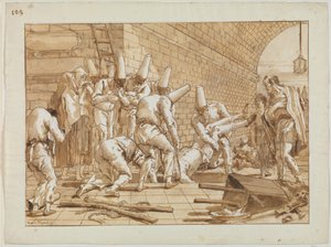 La sepoltura di Punchinello, c.1800 da Giovanni Battista Tiepolo