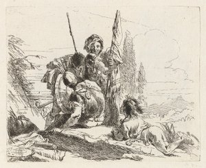 Tre Soldati e un Ragazzo, da Vari capricci da Giovanni Battista Tiepolo