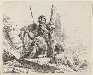 Tre soldati e un giovane da Giovanni Battista Tiepolo
