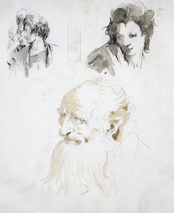 Tre studi di teste da Giovanni Battista Tiepolo