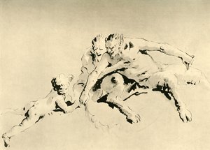 Due fauni e un Cupido, metà XVIII secolo, 1928 da Giovanni Battista Tiepolo