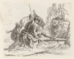 Due soldati e due donne, da Vari capricci da Giovanni Battista Tiepolo