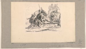 Due soldati e due donne, dai Vari Capricci da Giovanni Battista Tiepolo