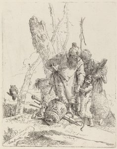 Due maghi con turbante e un ragazzo da Giovanni Battista Tiepolo