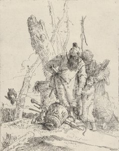 Due astrologi e un ragazzo, dagli Scherzi da Giovanni Battista Tiepolo
