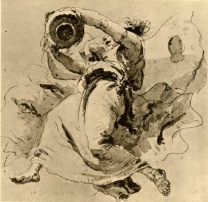 Due geni che tengono un vaso da Giovanni Battista Tiepolo