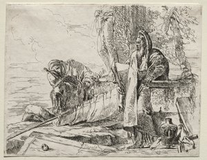 Varie capricci: Il filosofo che tiene un libro da Giovanni Battista Tiepolo