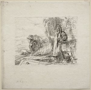 Vari capricci: Il filosofo in piedi con libro da Giovanni Battista Tiepolo
