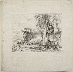 Vari capricci: Il filosofo in piedi con libro, 1785 da Giovanni Battista Tiepolo