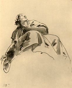Donna seduta, vista obliquamente dal basso da Giovanni Battista Tiepolo
