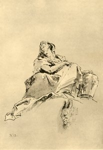 Giovane donna seduta, con una brocca al suo fianco, metà del XVIII secolo, 1928
