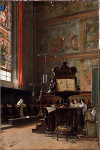 Nel coro della chiesa