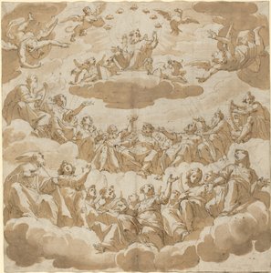 Dio in trono circondato dai santi da Giovanni Battista Trotti