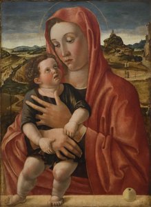 Tedesco: Maria mit dem Kind, das auf einer Brüstung steht Madonna con Bambino da Giovanni Bellini