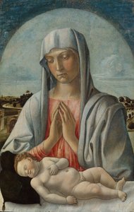 Madonna che adora il Bambino dormiente, primi anni 1460 da Giovanni Bellini