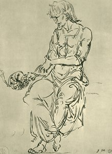Uomo seduto con strumento astronomico, fine XV secolo, 1943