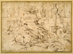 La peste ad Ashdod da Giovanni Benedetto (1609 64) Castiglione