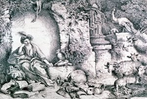 Circe trasforma gli uomini di Ulisse, c1650 da Giovanni Benedetto Castiglione