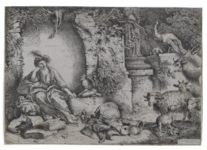Circe trasforma gli uomini di Ulisse in bestie da Giovanni Benedetto Castiglione