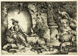 Circe con i compagni di Ulisse trasformati in animali