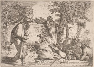 Diogene alla ricerca di un uomo onesto da Giovanni Benedetto Castiglione